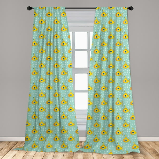 Mozenou Yellow Submarine Curtain for Kitchen Window Theme a Submarine on The White Background Illustration Print Curtain Doorway 52x54 Inch Orange and Yellow Mozenou Yellow Submarine Curtain for Kitchen Window Theme a Submarine on The White Background Illustration Print Curtain Doorway 52x54 Inch Orange and Yellow